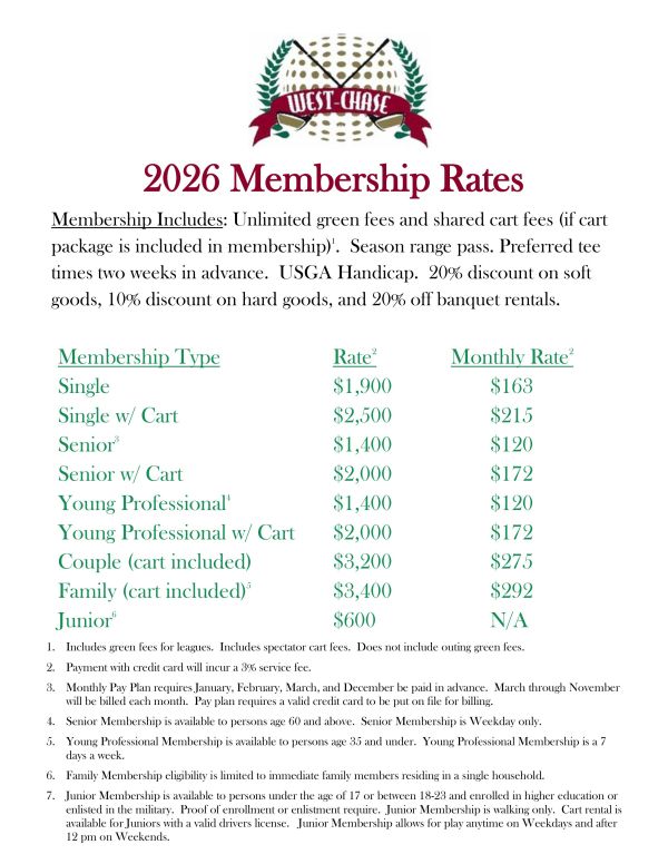 2026 Membership Rates